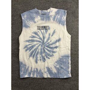 Taylor Swift Eras Tour Shirt Mens Large Blue Tie Dye Sleeveless Graphic Tee